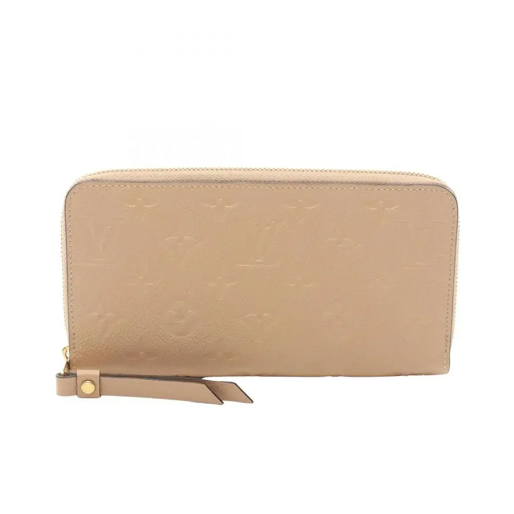 Louis Vuitton Beige Monogram Zip Wallet